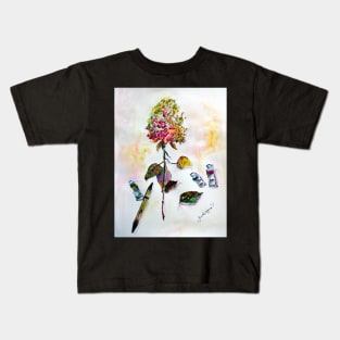 Still Life with Flowers and Artist Objects Kids T-Shirt